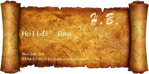 Holló Bea névjegykártya